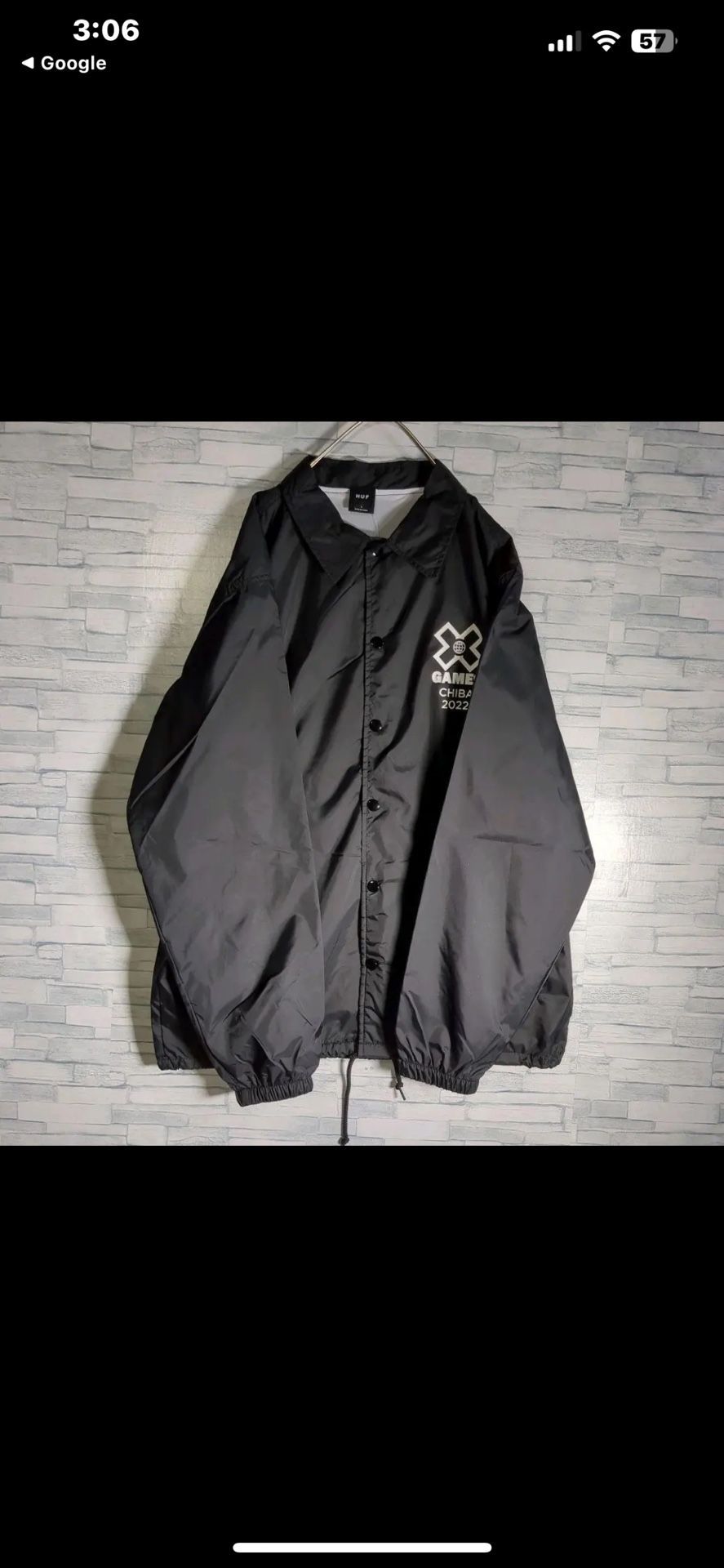 Huf Xgame Chiba 2022 Huf Coach Jacket Black MEDIUM JAPAN
