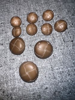 Vintage Tan Faux Leather Basket Weave Shank Buttons – Matching Set of 10