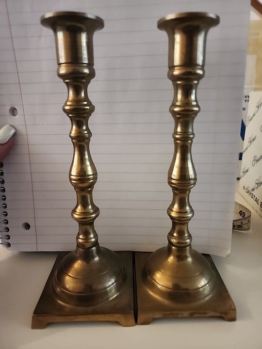 Brass Candle Holders 8'