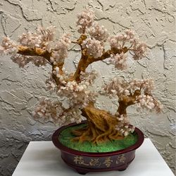 19 inch Rose Quartz Gemstone Bonsai Tree - See My Other Items 😀