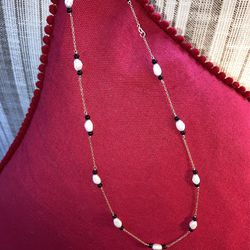 Freshwater pearl and Onxy necklace