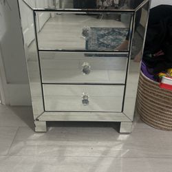 Desk And Night Stand Mirrored