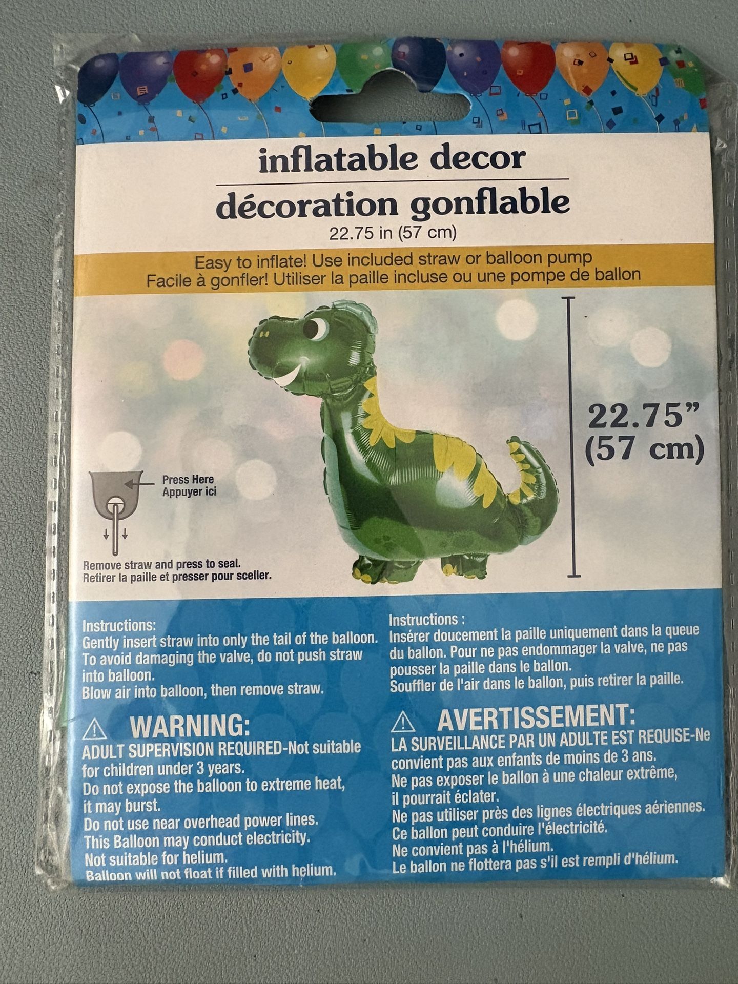 Inflatable Dinosaur Party Balloon