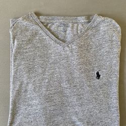Ralph Lauren grey V neck T shirt