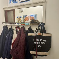 Pottery Barn Mirror And Coat Rack
