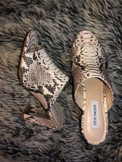 High heels/Steve Madden./snake print/booties