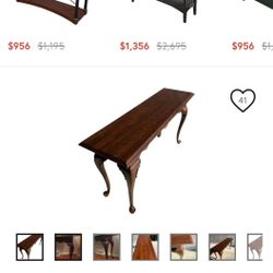 1990 Ethan Allen  Cherry Console Table/ Sofa Table