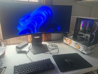 Custom Gaming Pc Setup With Curved OLED monitor