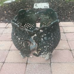 Vintage Cast Iron Planters (2)