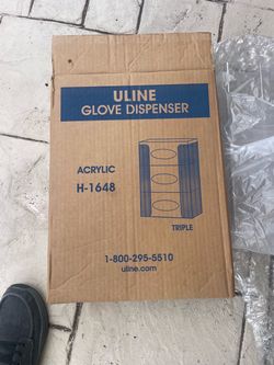 Uline Triple Acrylic Glove Dispenser H-1648