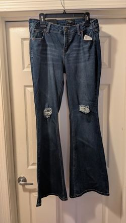 New Celebrity Pink Blue Flare Wide Leg Jeans Juniors Size 13