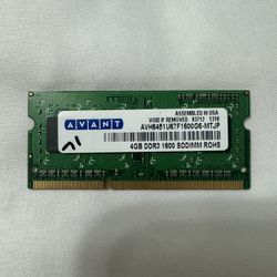 4GB DDR3 RAM 1600Mhz Avant