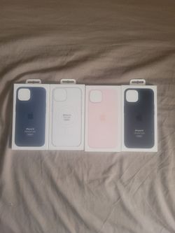 Apple iPhone 14 Silicone Case Midnight, Blue Storm , Clear, Pink Color