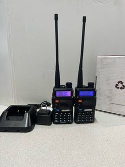 2 X BAOFENG BF-F8HP 8W 128CH dual band Two Way Radios Black