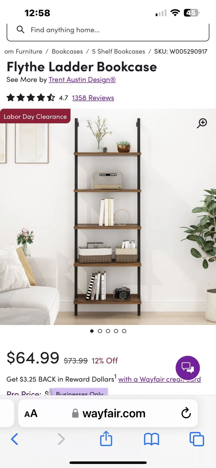 Ladder bookcase 