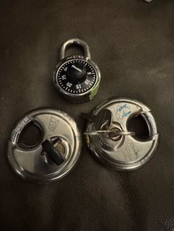 3 locks all work 2 with keys 1 with combination asking 15 for all 3 don’t need