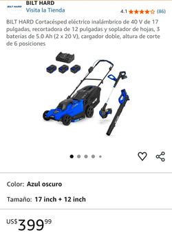 Lawn mower, trimmer, blower combo