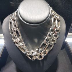 Sterling Silver Figaro Chain 