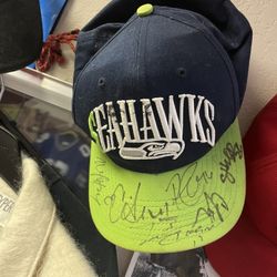 Signed Seahawks Hat