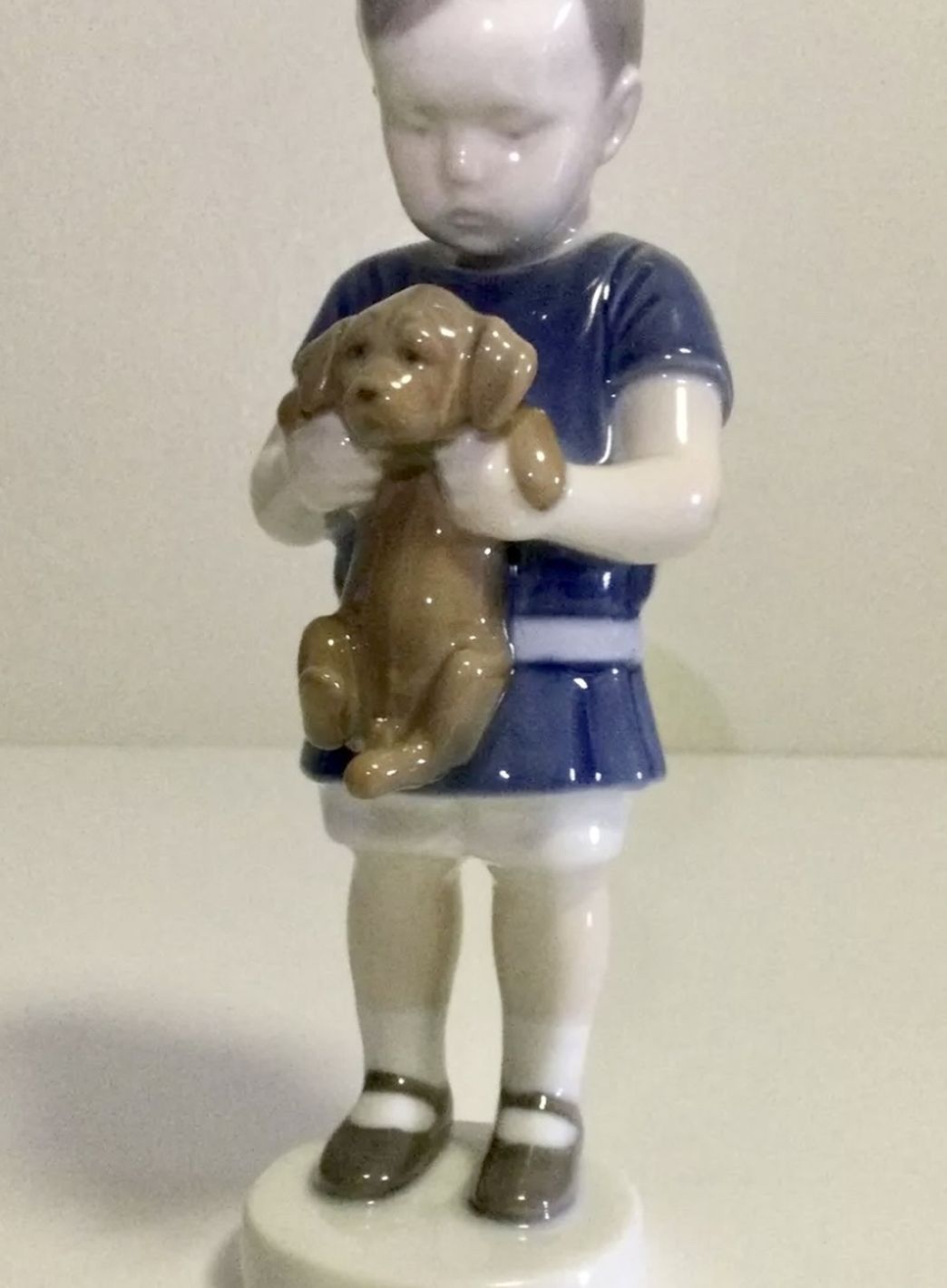 Boy With A Puppy Royal Copenhagen Figurine B&G #1747