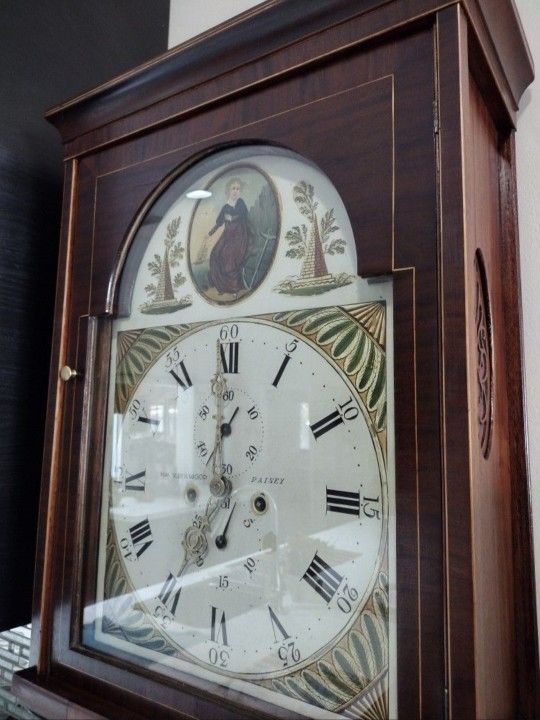 1700's Scottish Inlaid Mahogany Grandfather Clock, Alex Kirkwood