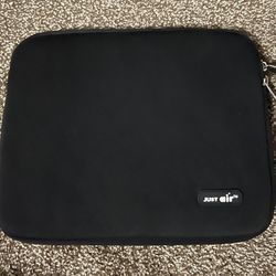 Just Air Electronics Padded Protective Case Excellent Condit ~11” x 9” iPad Tablet Notebook Laptop, Zippers Closed 