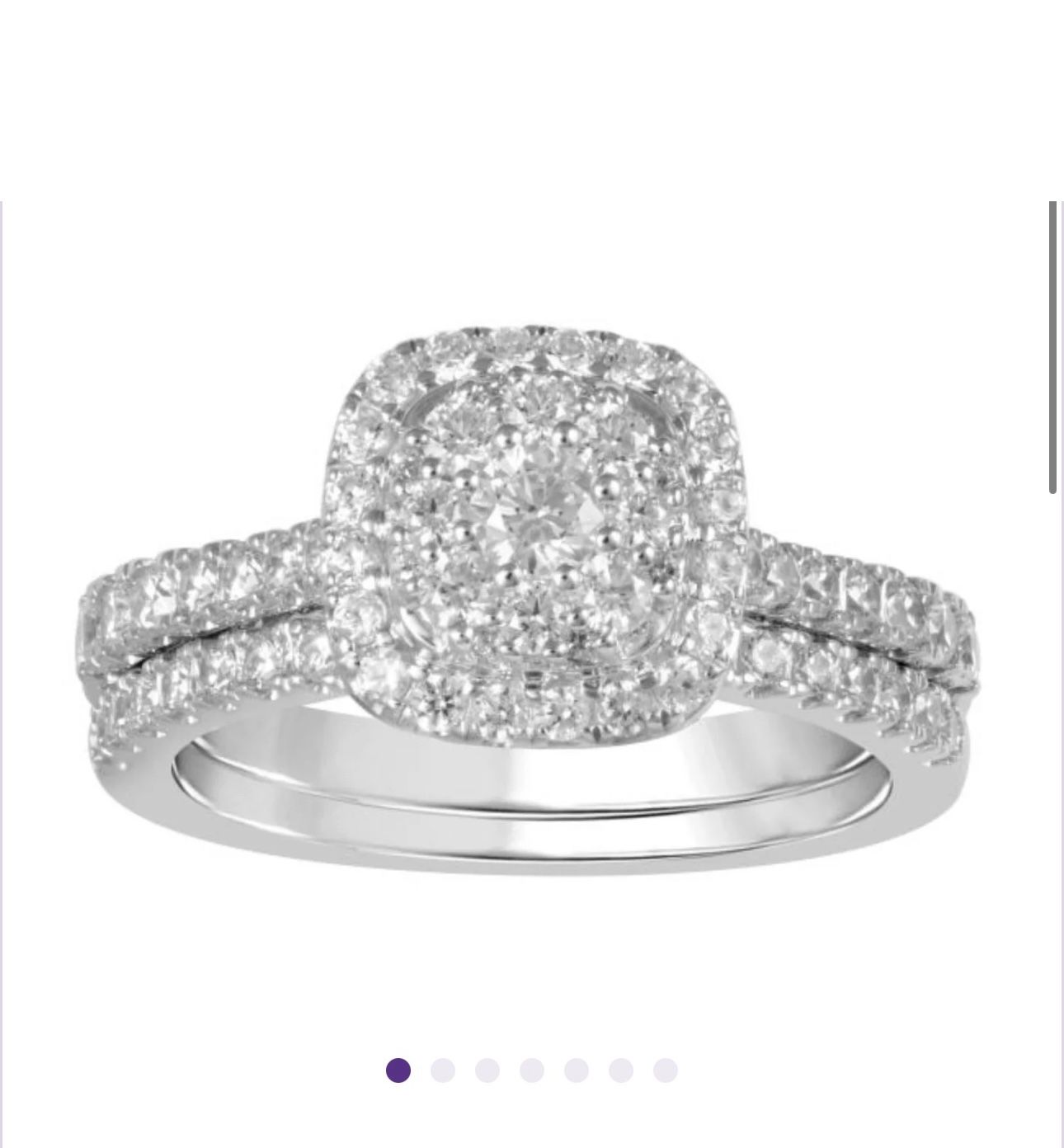 BRIDAL SET IN 10KT WHITE GOLD SIZE 5.75
