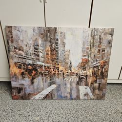  48 x 36. Canvas paint - Manhattan,  NY 