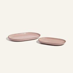 Our Place Platters (Set of 2)  Set of two handcrafted ceramic serving platters