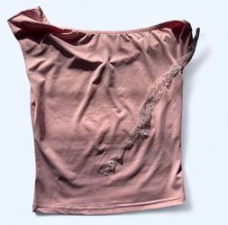 Edikted pink top with lace