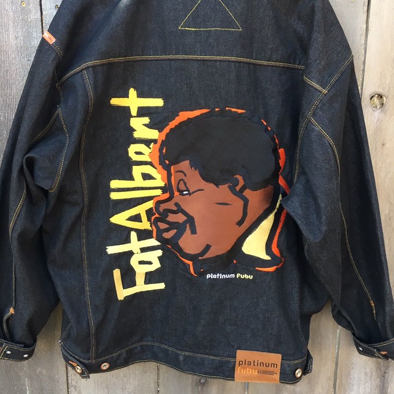 FUBU PLATINUM FAT ALBERT BLACK DENIM JACKET. for Sale in Lakeside
