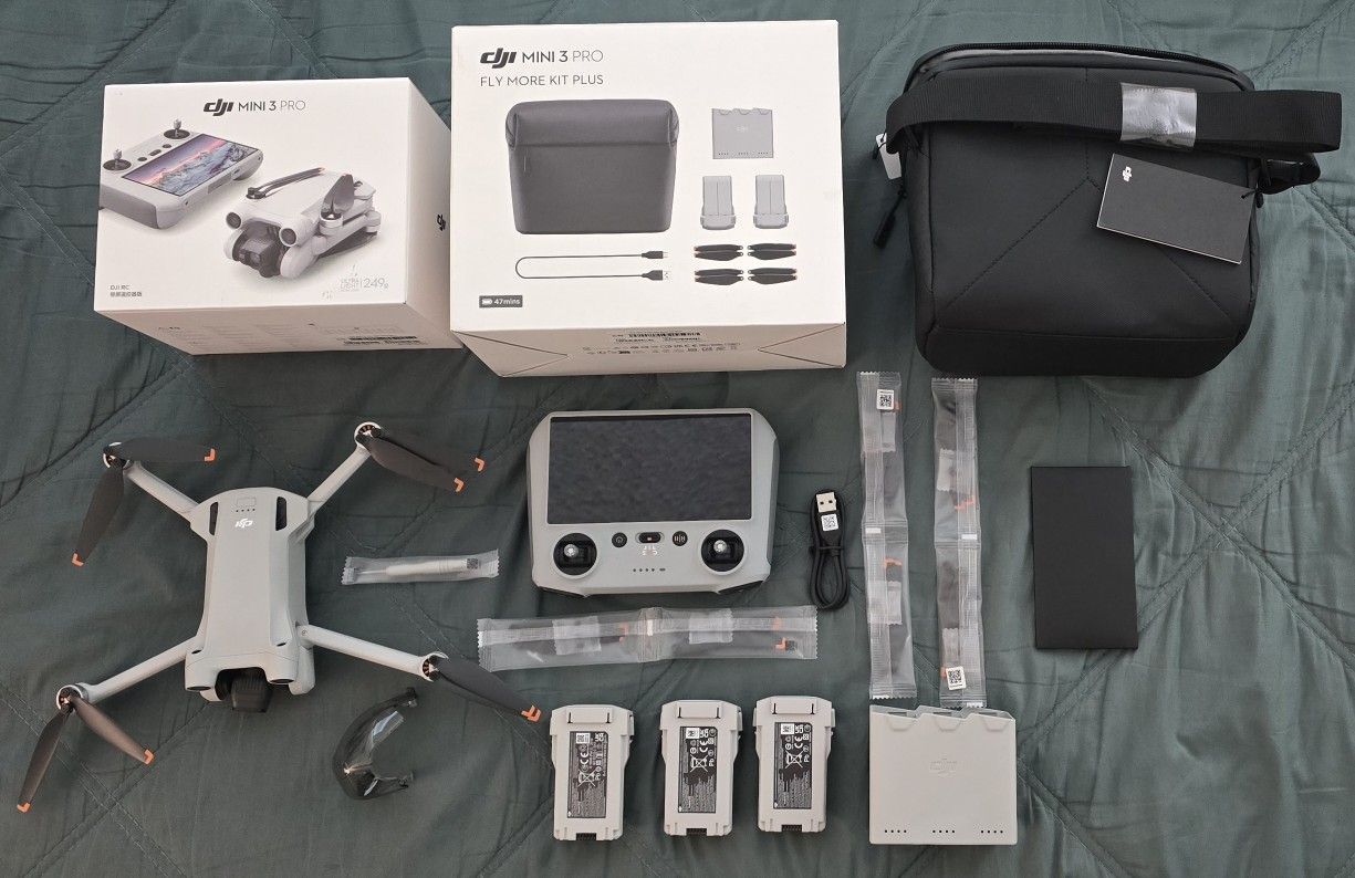 DJI Mini 3 Pro Drone + New Fly More Kit Plus