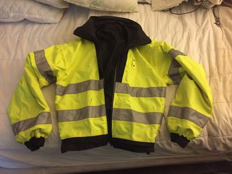 Safety yellow motorcycle rain jacket