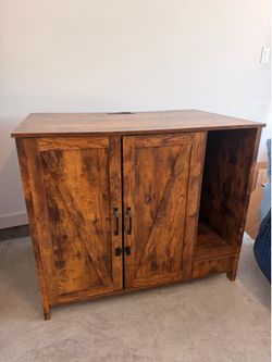 Litter Box Enclosure Cabinet