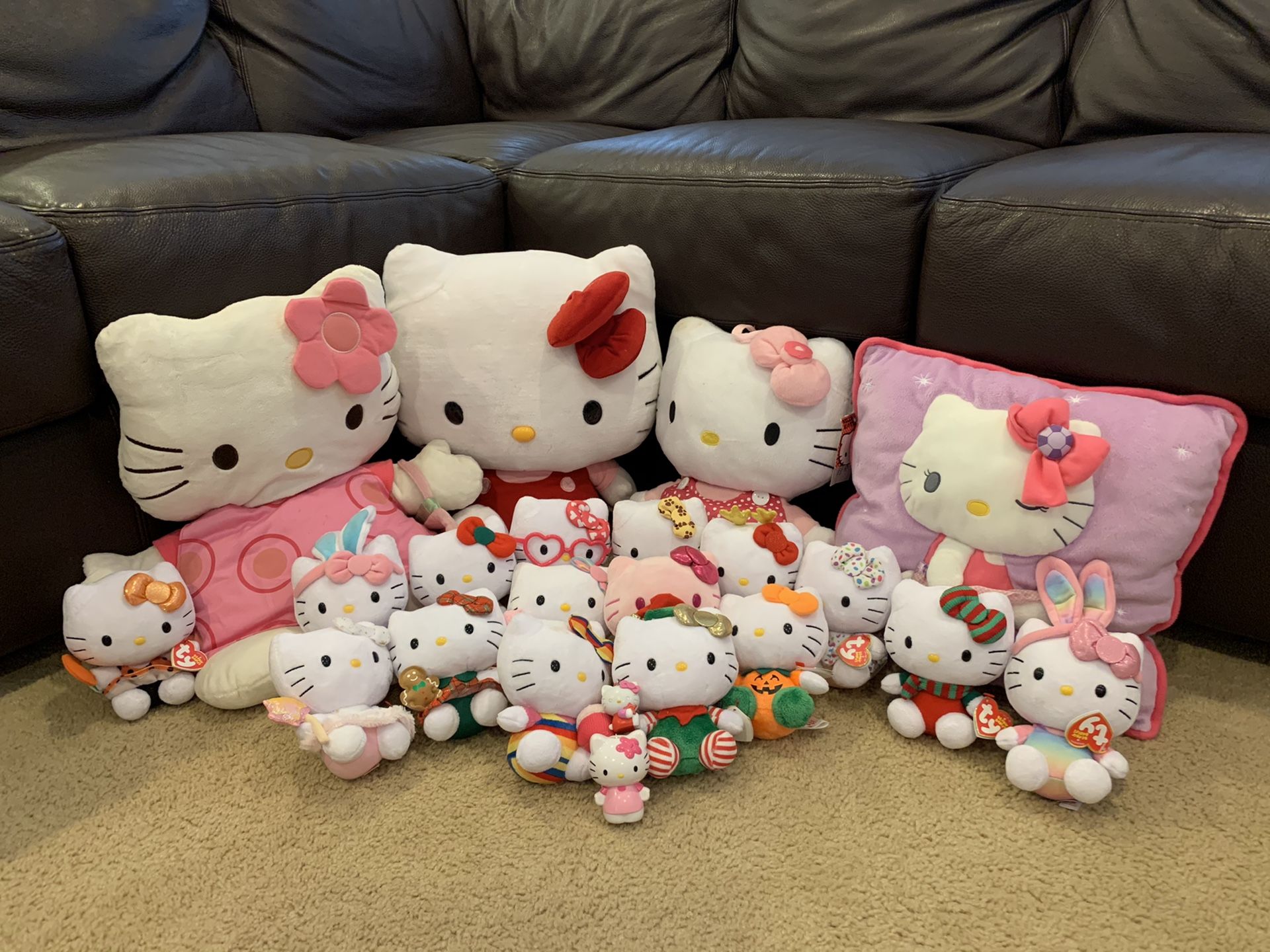 Huge Lot of Hello Kitty Stuffed Animal