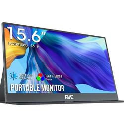 15.6" Portable Monitor - Full HD 100% sRGB High Color Gamut Display IPS Screen Portable Laptop Monitor,USB C & HDMI, Compatible with PC Mac Phone Xbox