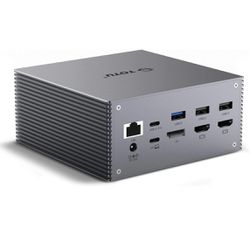 USB-C 4K@30Hz Triple Display Docking Station with Charging Support for MacBook Pro & Windows