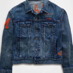AE NFL Miami Dolphins Denim Jacket - Medium And Large  - Brand New American Eagle Men’s 