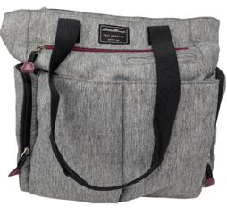 Eddie Bauer Diaper Bag Gray Travel Tote Insulated Pockets 14x14x6