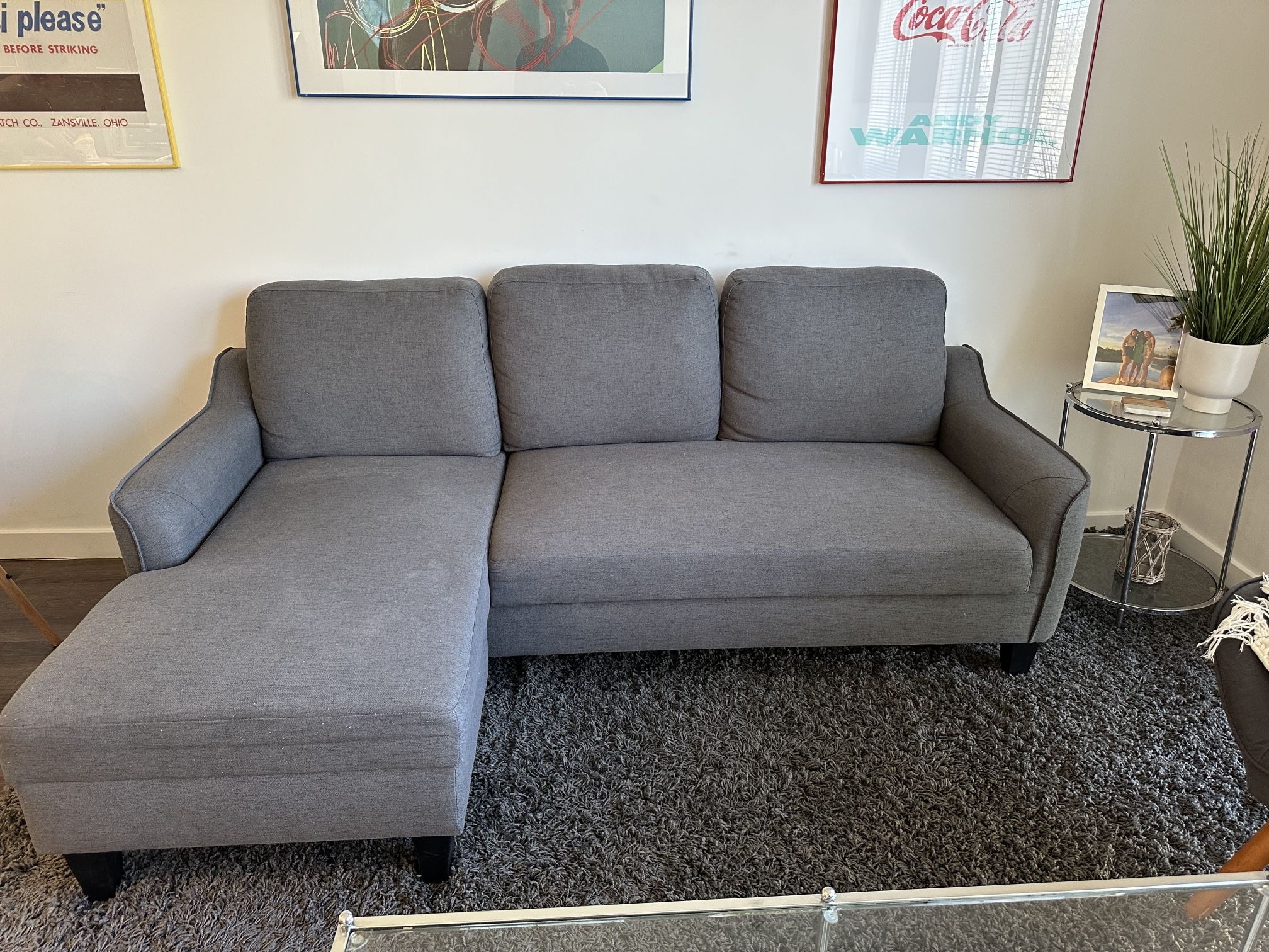 Sleeper Sectional - Like new in great condition (less than 2 years old)