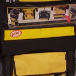 2 Pc  all In One Tool Box And Cart