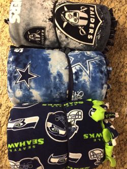 NFL FLEECE BLANKETS NEW 6ft x 6ft