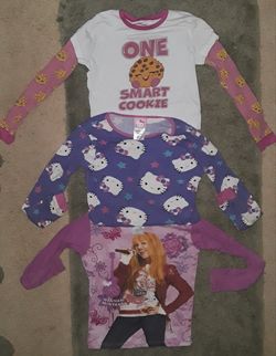 Girls long sleeve pajama shirts size 10
