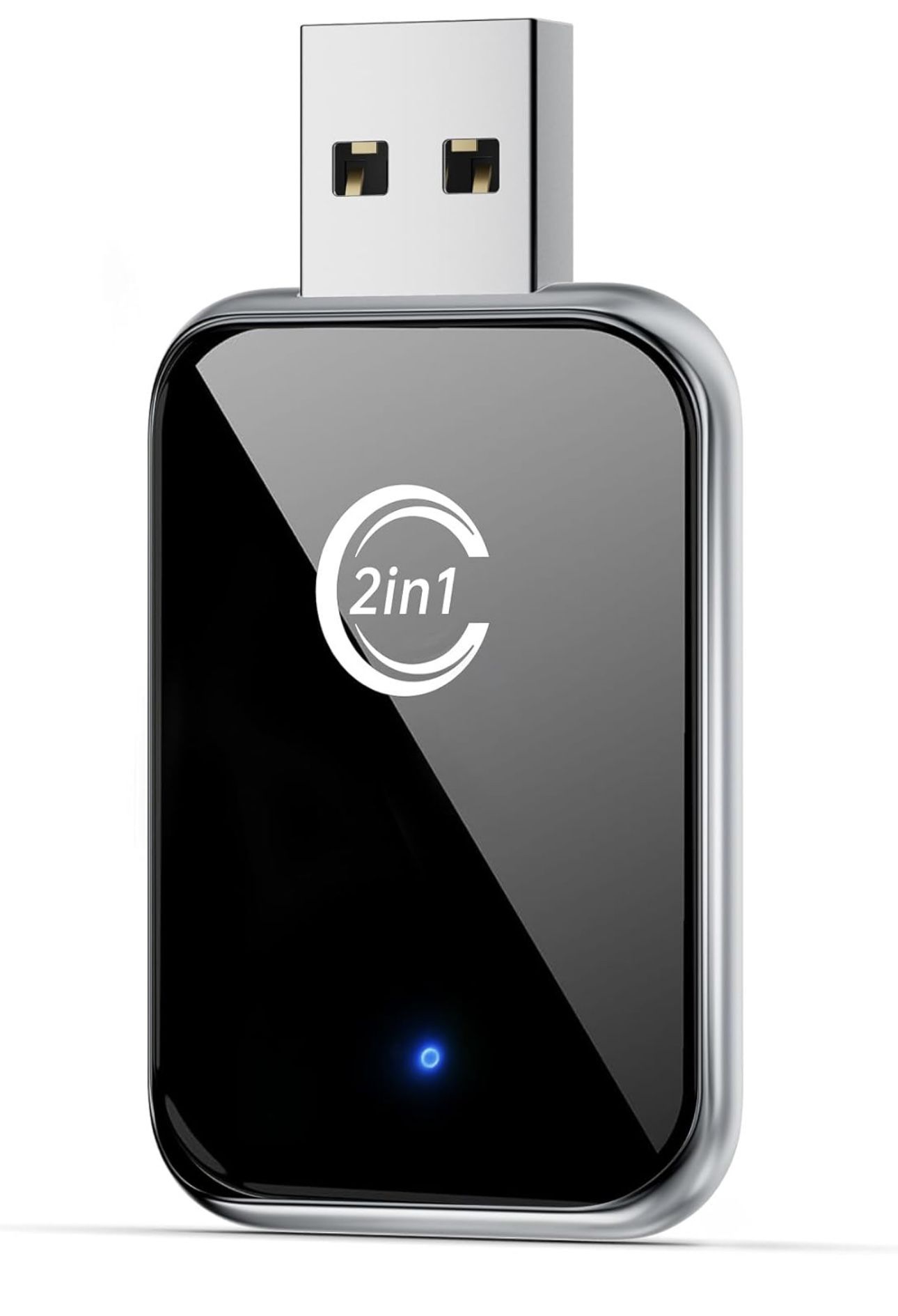 Wireless Carplay Adapter for iPhone, Convert Wired Carplay to Wireless, 2 in 1 Plug and Play Android Auto and Carplay Adapter for iOS 10 Android 11 an