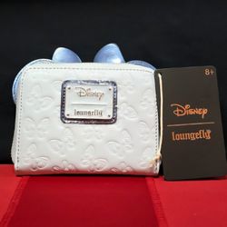 🤍Loungefly Disney Minnie Mouse Blue Butterfly Zip Wallet (New With Tags)