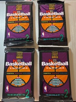 Lot of 4 NEW SEALED 1993-94 Topps Stadium Club NBA Basketball Series 2. Jordan? Beam Team Cards? $40 for all 4