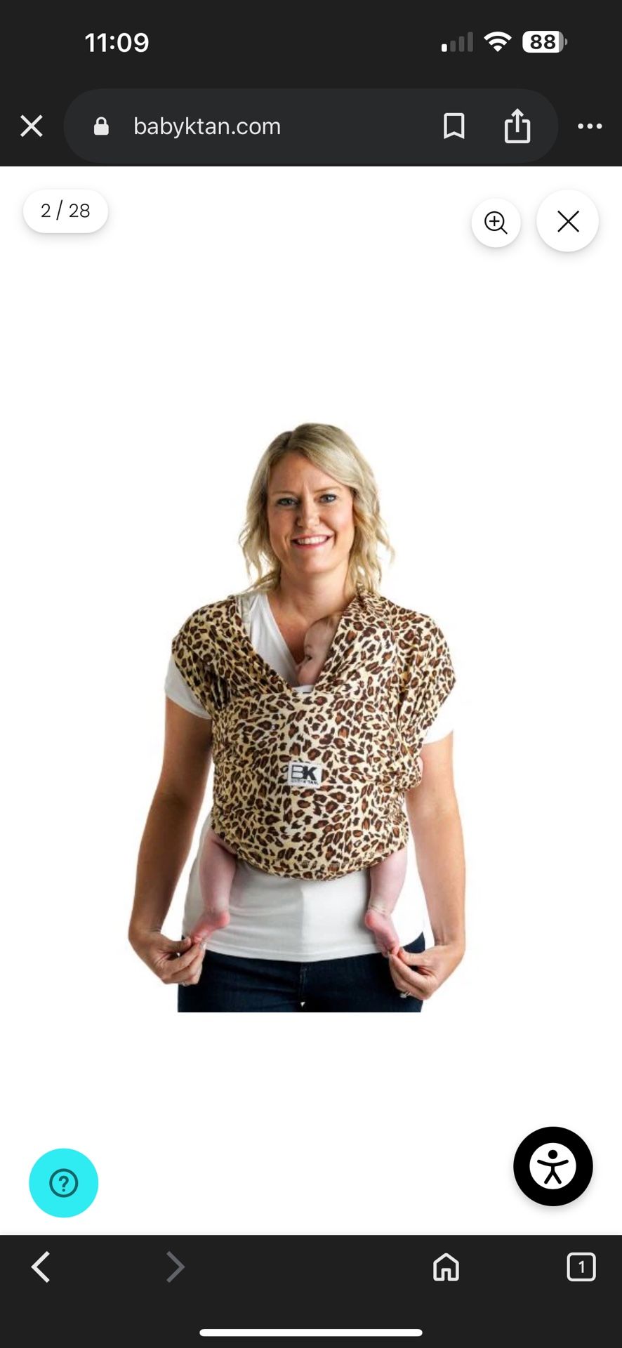Baby K’tan Baby Carrier in Leopard Love Print XL - Sold Out Online