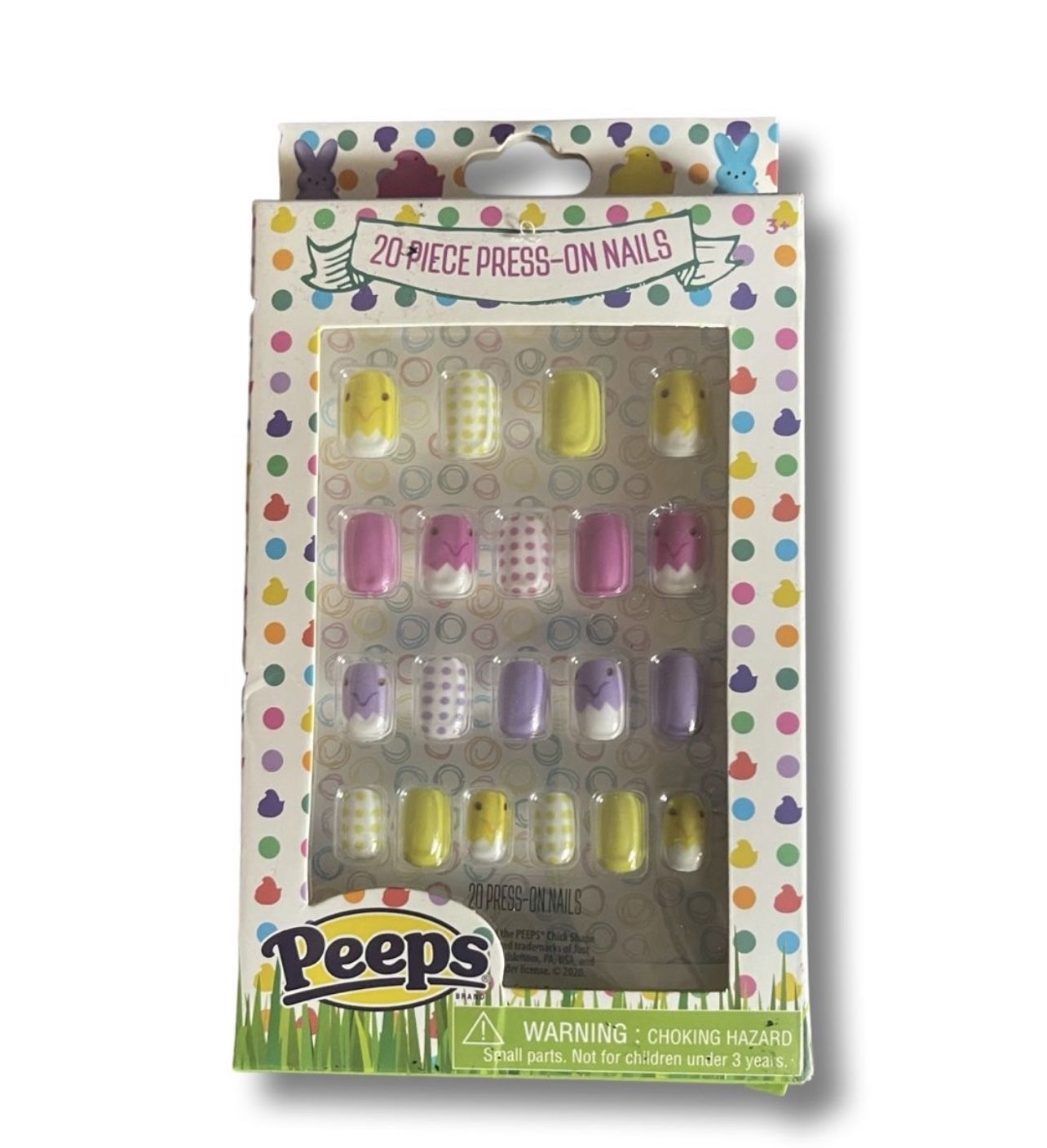 Kids Easter Peeps Press On Nail Set