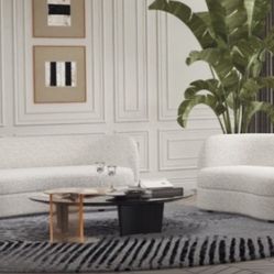Brand New Off White Modern Style Sofa & Loveseat