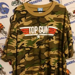 2006 Paramount Pictures Top Gun Military Camo Camouflage Movie Promo Tee Shirt